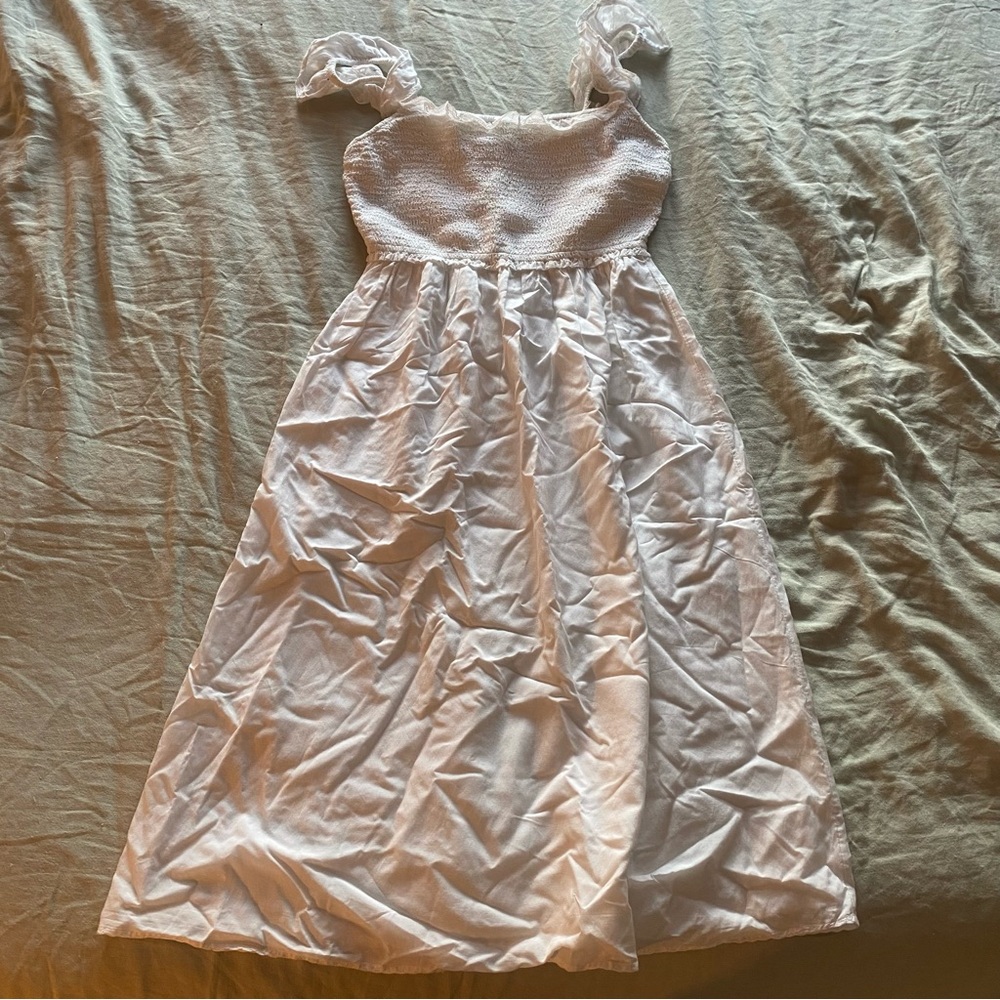 Aritzia Babydoll White Dress